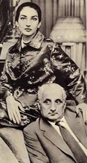 Maria Callas con Giovanni Battista Meneghini