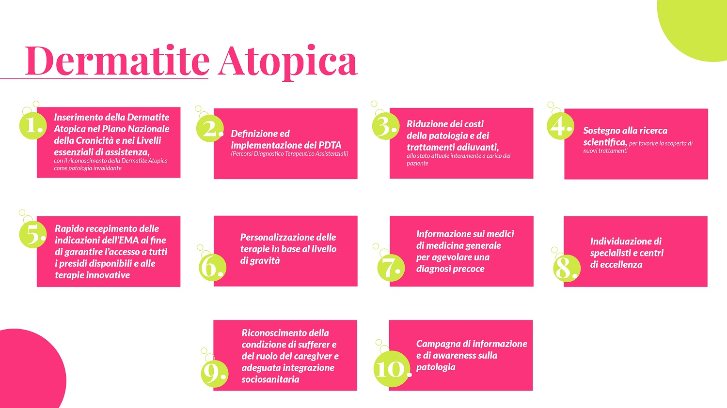 Manifesto di ANDeA sulla dermatite atopica